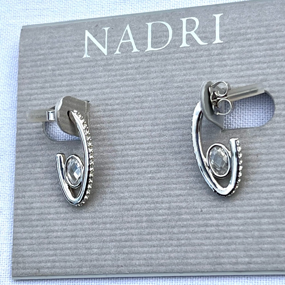 NWT! Nadri Pave Stud Earrings